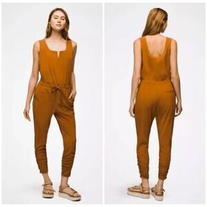 Prana Women's Rust Orange Sleeveless Jumpsuit